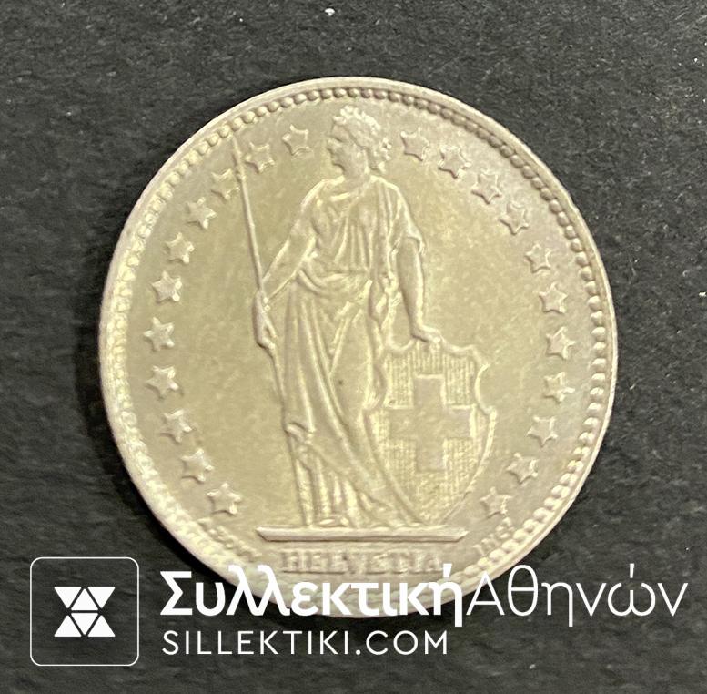 ΕΛΒΕΤΙΑ 1 Φράγκο 1963 UNC